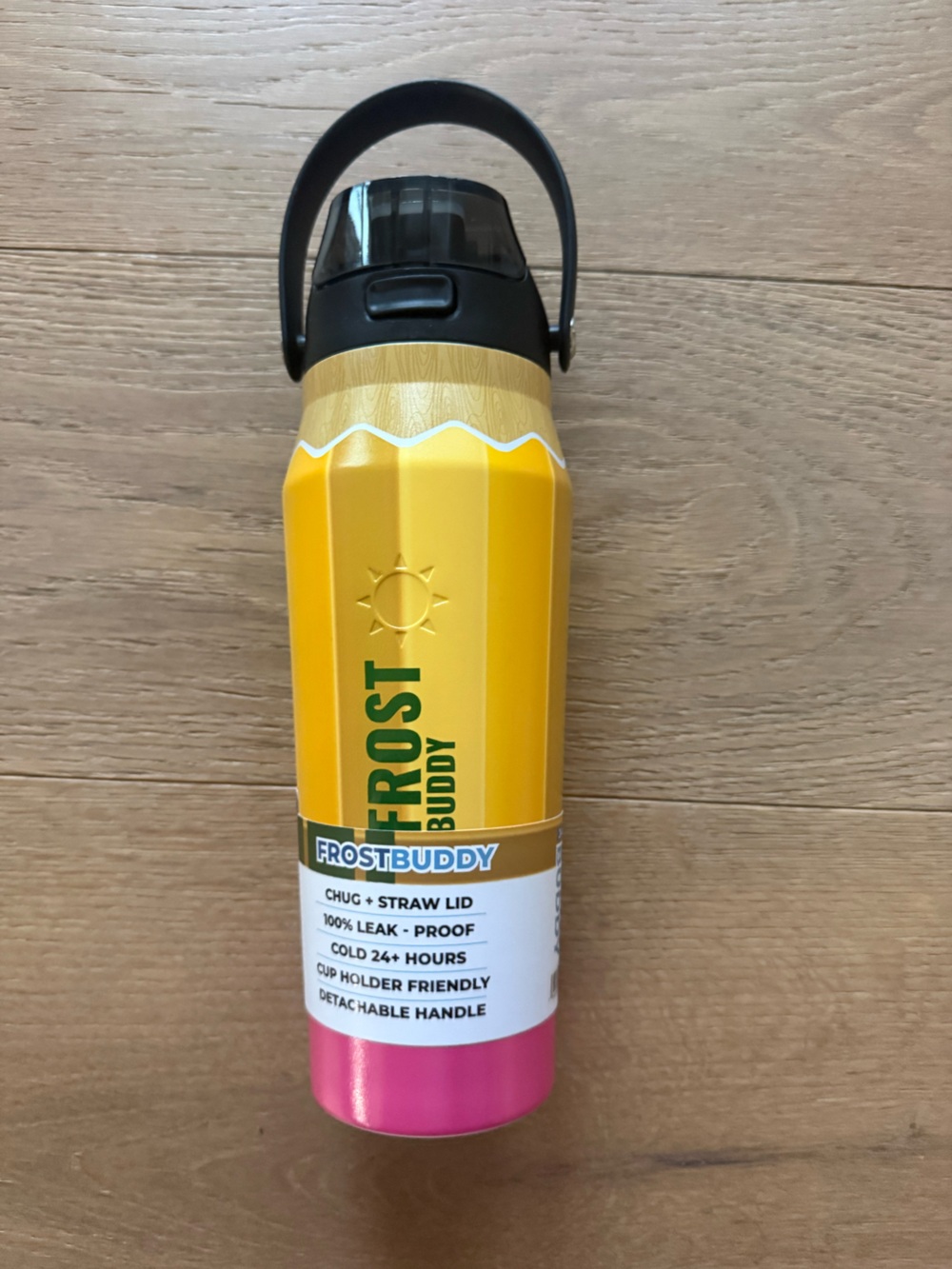 FrostBuddy 24 oz Bottle Buddy - Chug Lid - Pencil - NEW WITH TAG